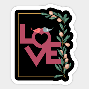 love love birds Sticker